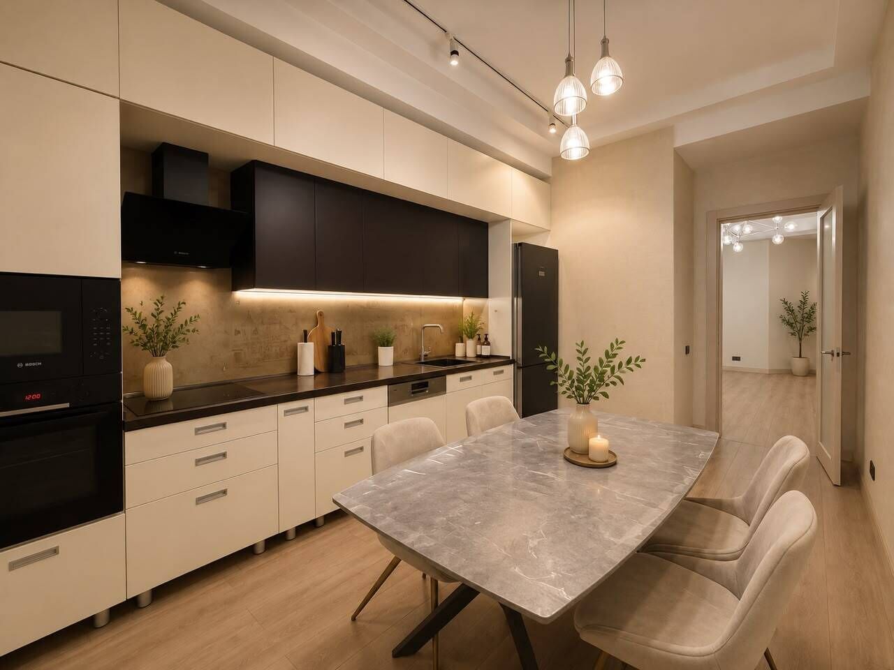 Apartamento Confort, Aire acondicionado, vistas a la ciudad | Cocina privada