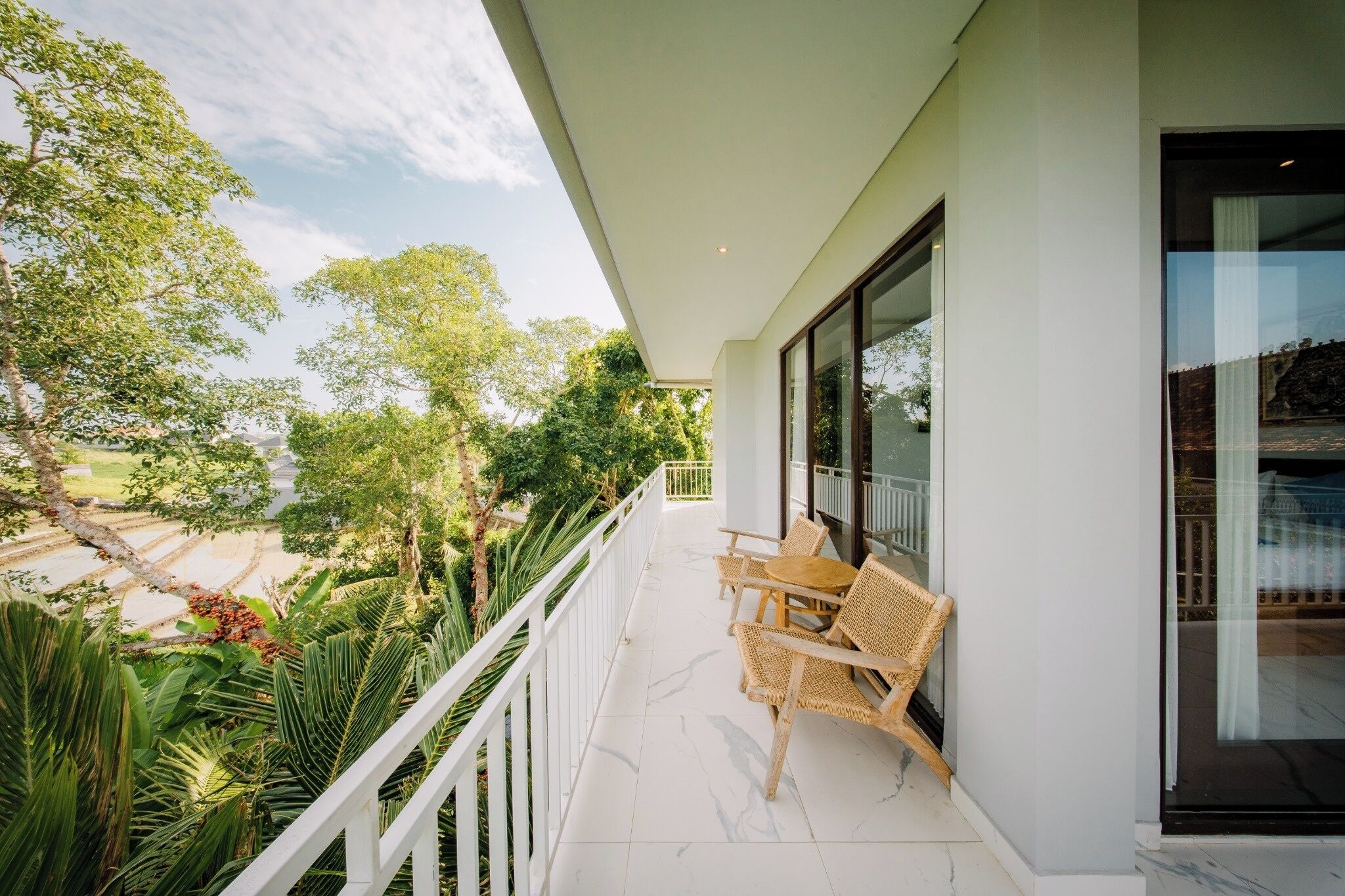 Chambre Deluxe double, vue sur le jardin | Vue de la chambre