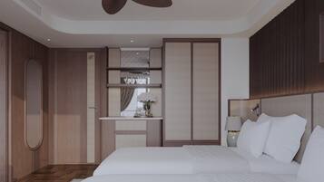 Minibar (some free items), in-room safe, WiFi (free), bed sheets