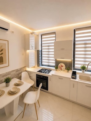 Coffee/tea maker, fridge - Modern Marble Studio I | Luxury Stay | City Center (Bucharest)