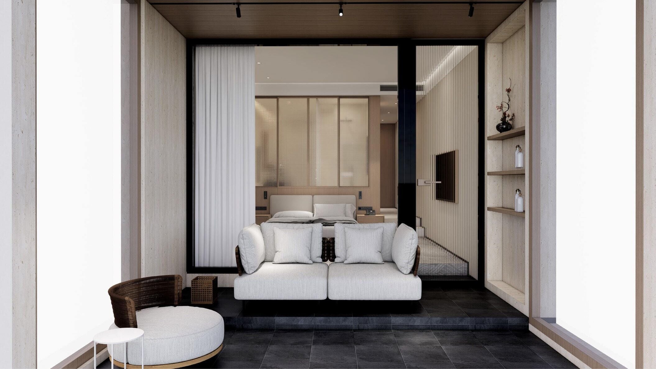 Phòng Suite Junior, 1 phòng ngủ, quang cảnh biển | Nội thất