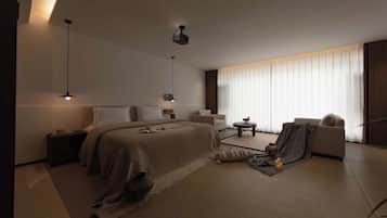 Premium bedding, down comforters, minibar, blackout drapes