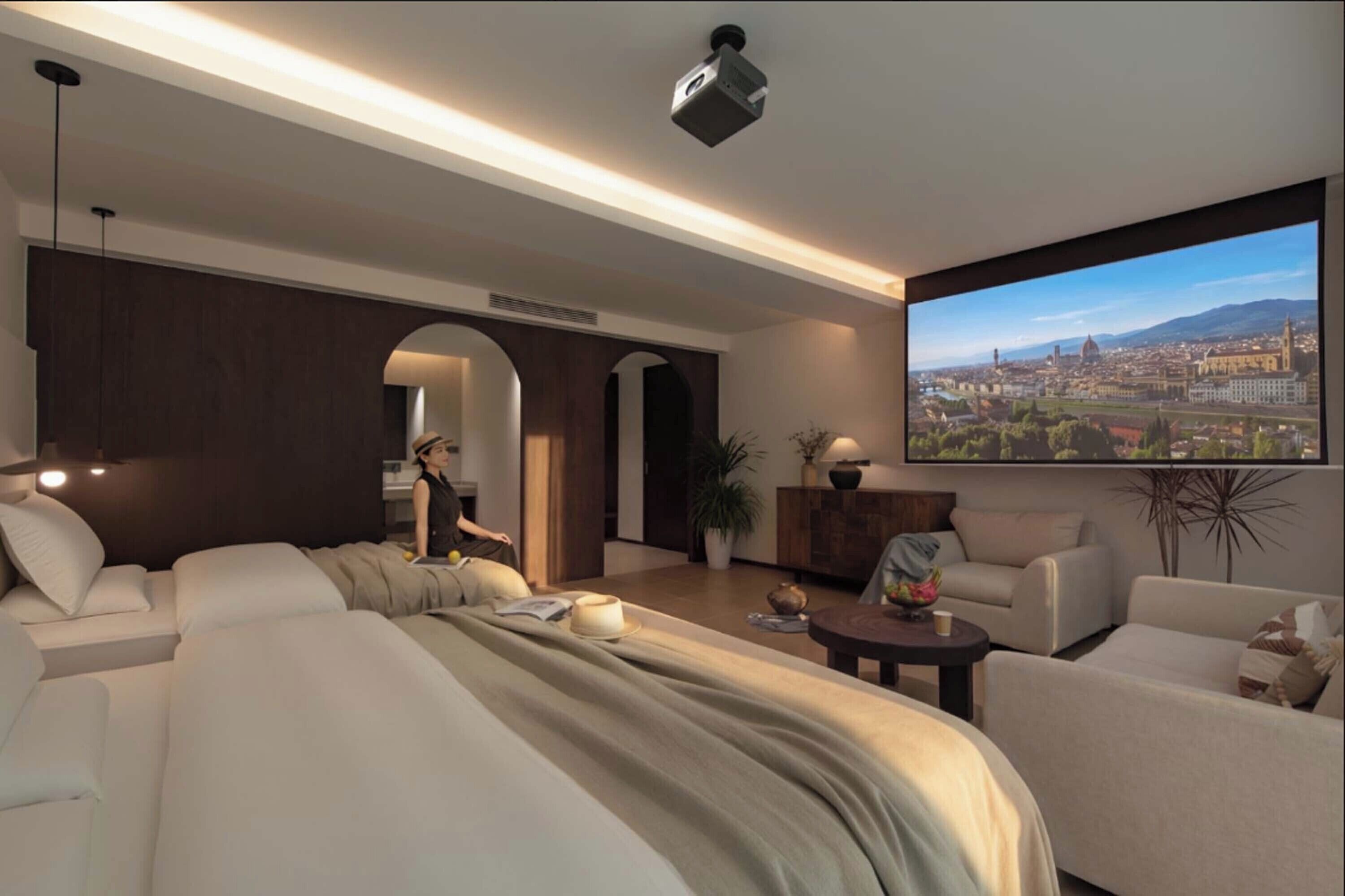 Ropa de cama de alta calidad, edredones de plumas, minibar