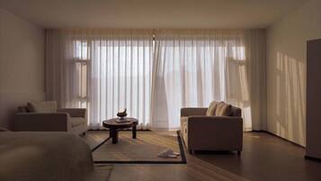 Classic Double Room, Courtyard View | Living area