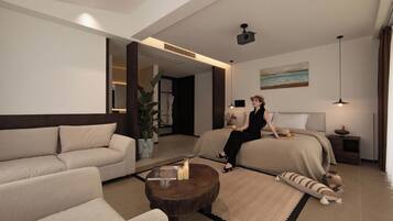 Senior Double Room, Balcony, Courtyard View | Premium bedding, down duvets, minibar, blackout curtains