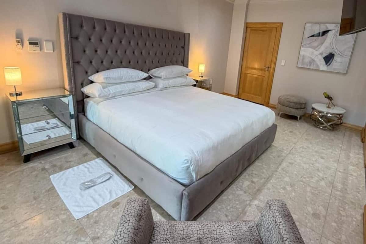 Suite ejecutiva, 1 cama de matrimonio grande, Aire acondicionado, vistas a la piscina | Minibar, caja fuerte, wifi gratis