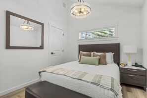 Desk, iron/ironing board, travel crib, WiFi (free)