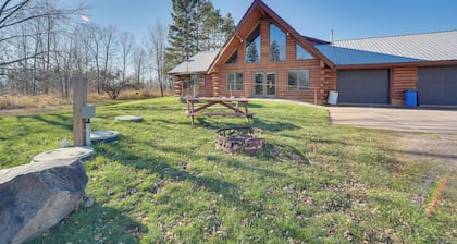 Secluded Log Cabin < 1 Mi to Munger State Trail!