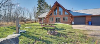 Secluded Log Cabin < 1 Mi to Munger State Trail!