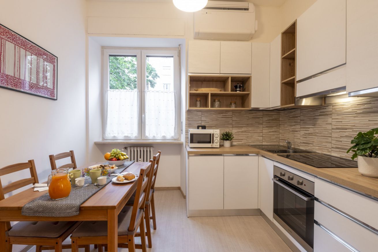 Fridge, microwave, dishwasher