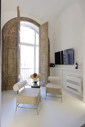 Chambre Double Exclusive, balcon | Coin séjour