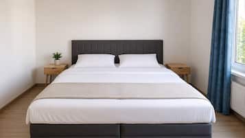 2 bedrooms, iron/ironing board, WiFi, bed sheets