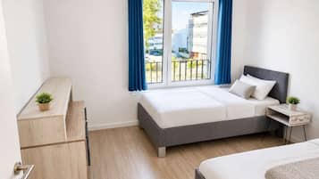 2 bedrooms, iron/ironing board, WiFi, bed sheets
