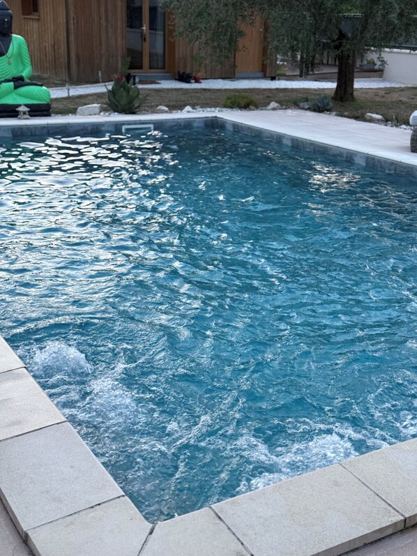 Outdoor pool, a heated pool