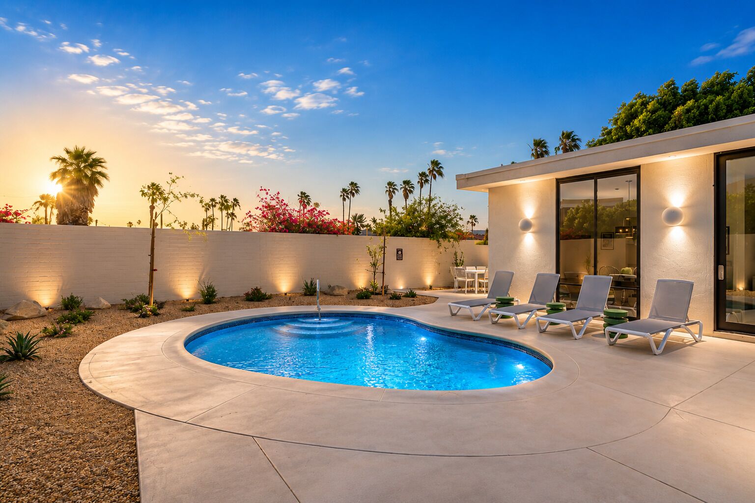 A heated pool