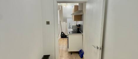 Fridge, microwave, oven, electric kettle