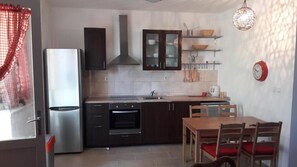Apartment (A1) | Private kitchen | Espresso maker, fridge, microwave, oven - Apartment La Marela (Seget)