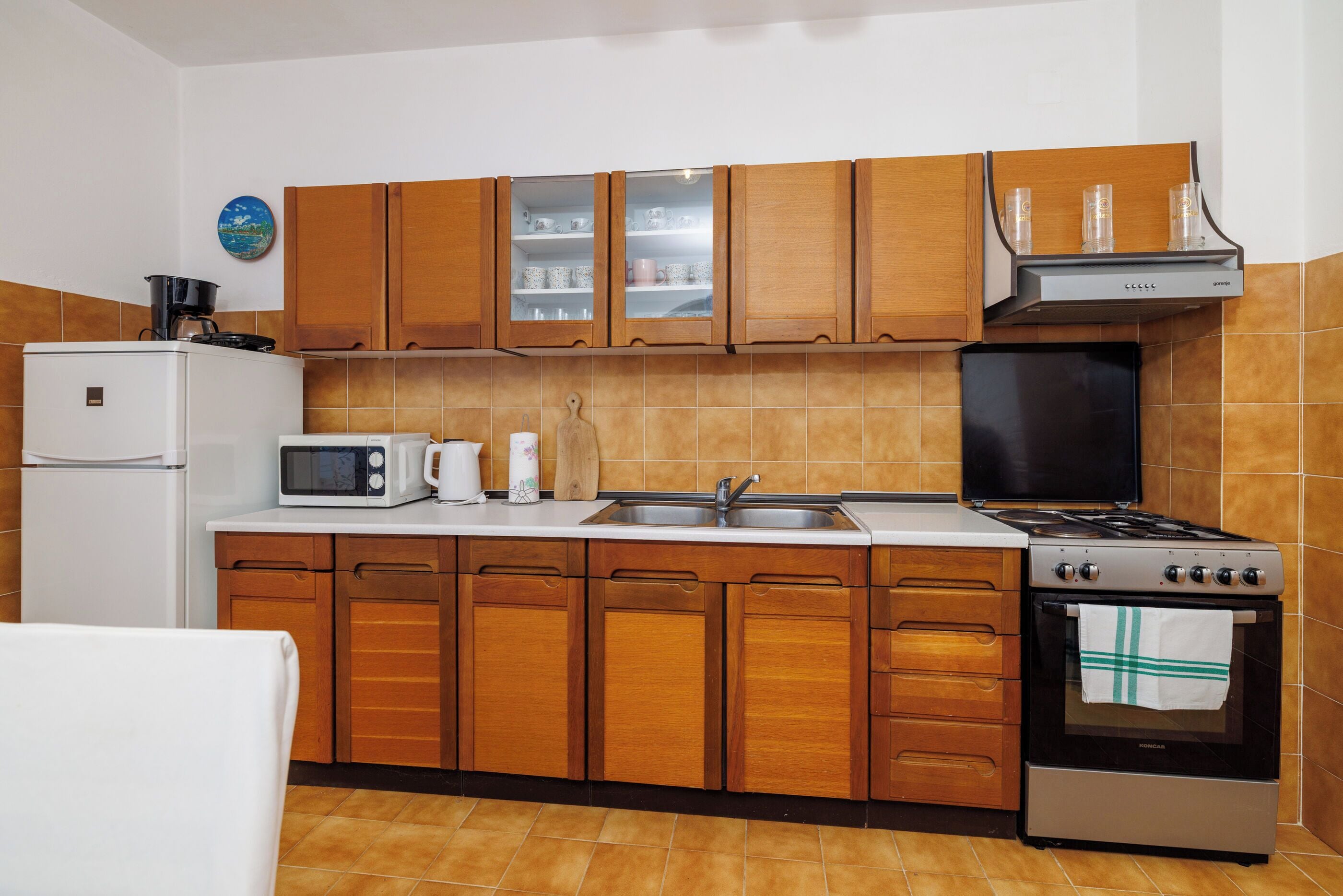 Apartment (A1) | Private kitchen | Espresso maker, fridge, microwave, oven