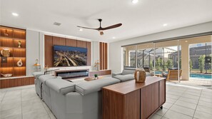 Living area - Disney Villa | Theater, Pool & Game Room Sleeps 22 (Kissimmee)