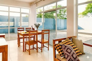 Apartment, 1 Bedroom, Accessible, Ocean View | Dining - Private Beachfront Apartment With Ocean Views in Zanzibar (Uroa)