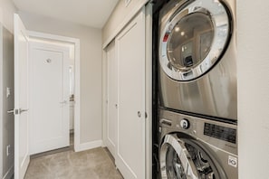 Your own in-unit washer and dryer make it easy to pack light and refresh your wardrobe whenever you need. - Arvada Townhome | Quiet Location | Fireplace (Arvada)