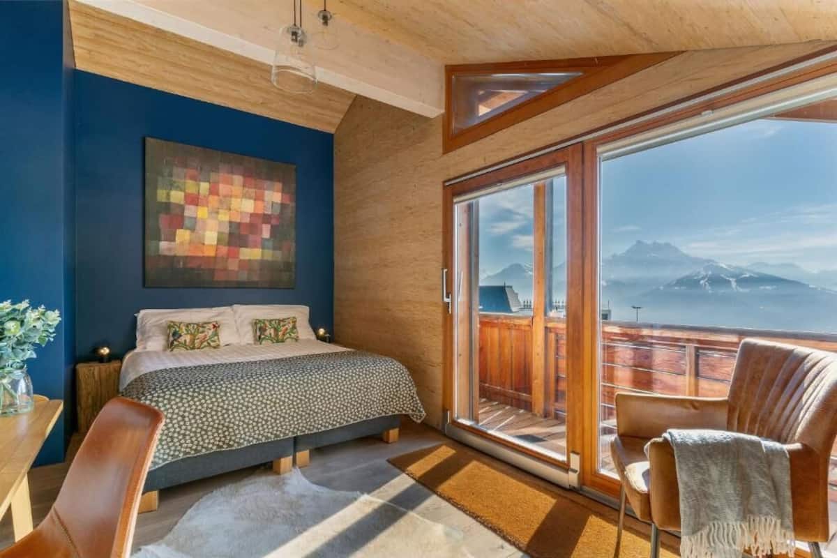 Chambre Double, balcon, vue montagne | Vue sur les montagnes