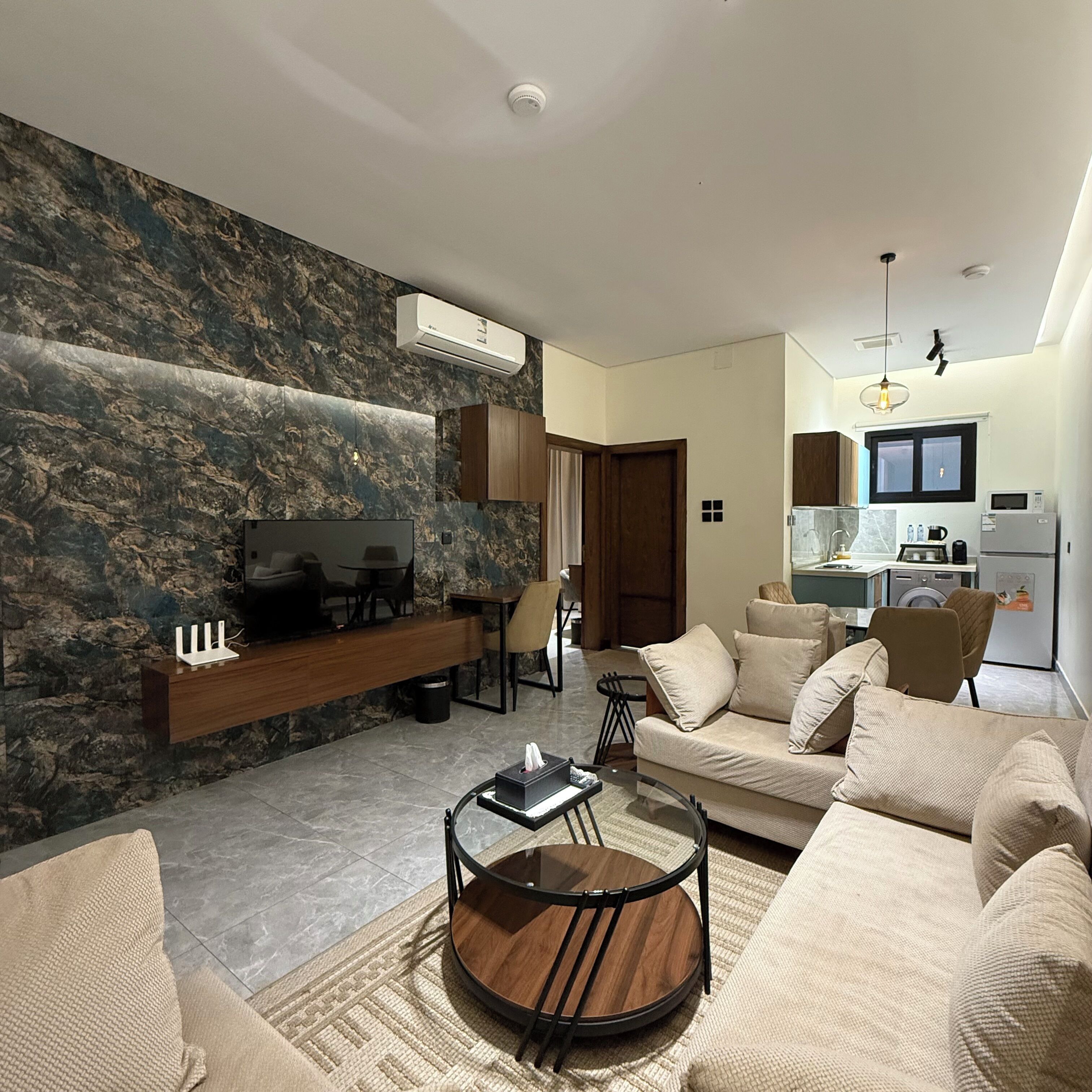 Apartment, 1 King Bed | Living area