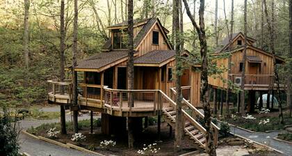 Incredible Rustic Tree House with Fire Pit in Gatlinburg, Tennessee