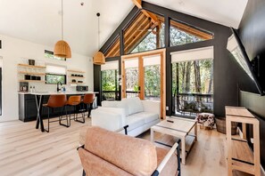 Interior - Tranquil Modern Cabin with Friendly Farm Animals & Pond Views Near Cedar Creek, Texas (Cedar Creek)