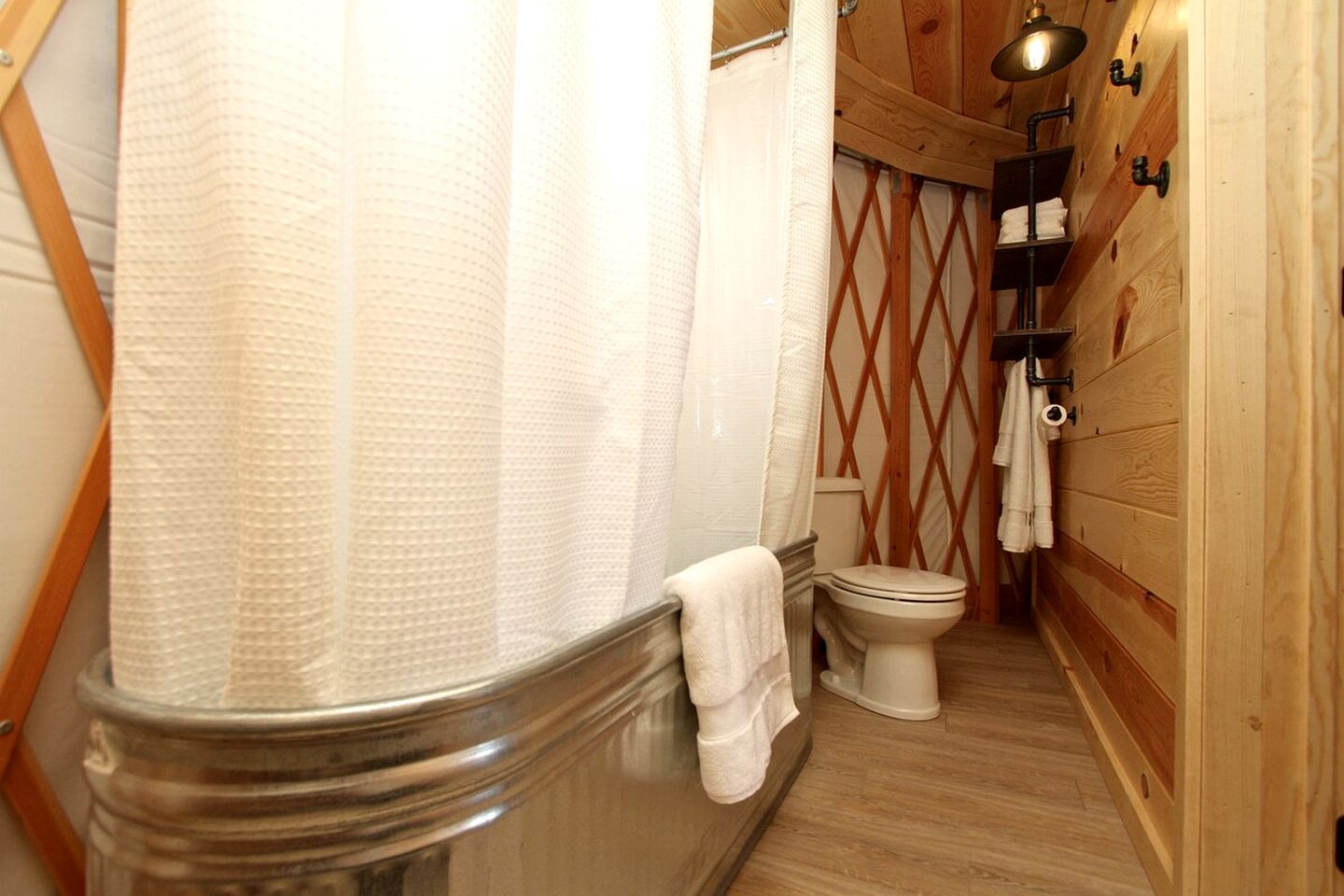 Hair dryer, towels, toilet paper