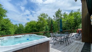 Outdoor dining - Ludlow Treasure | Okemo, Hot Tub, Game Room, Views (Ludlow)