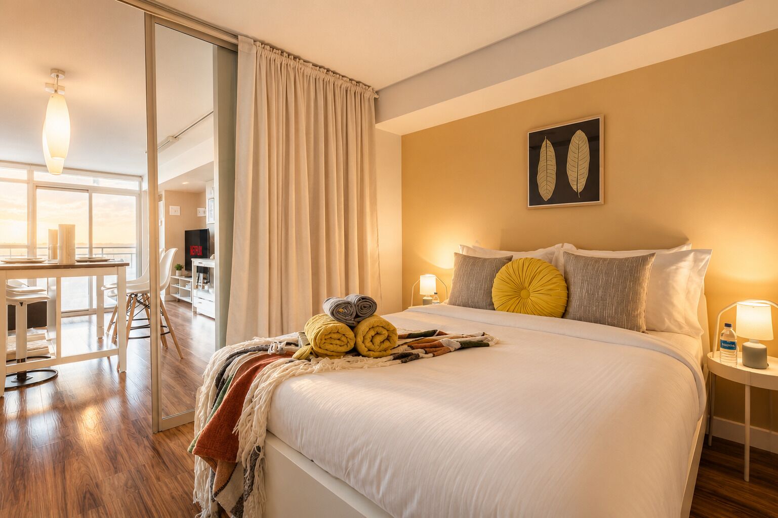 Appart'hôtel Ville, balcon, vue lac