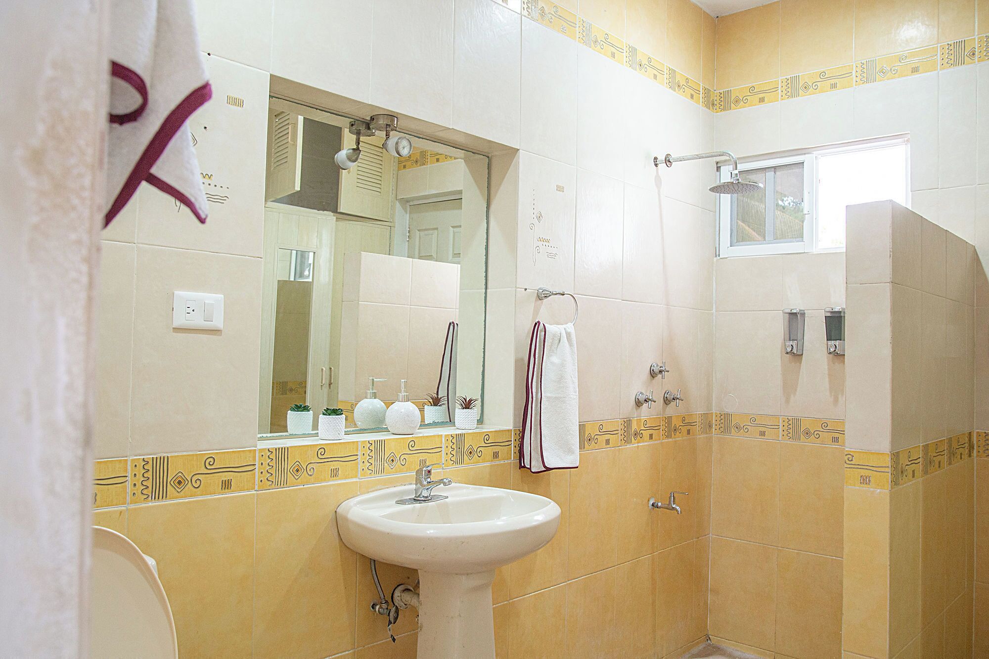 Towels, soap, toilet paper
