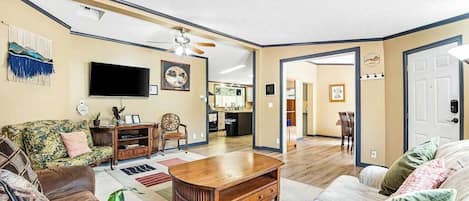 TV, DVD player, offices