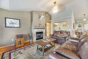 TV, fireplace, table football, offices