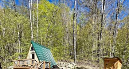 Rustic A-Frame with Off-Grid Forest Retreat near White Mountain National Forest, Stoneham, Maine