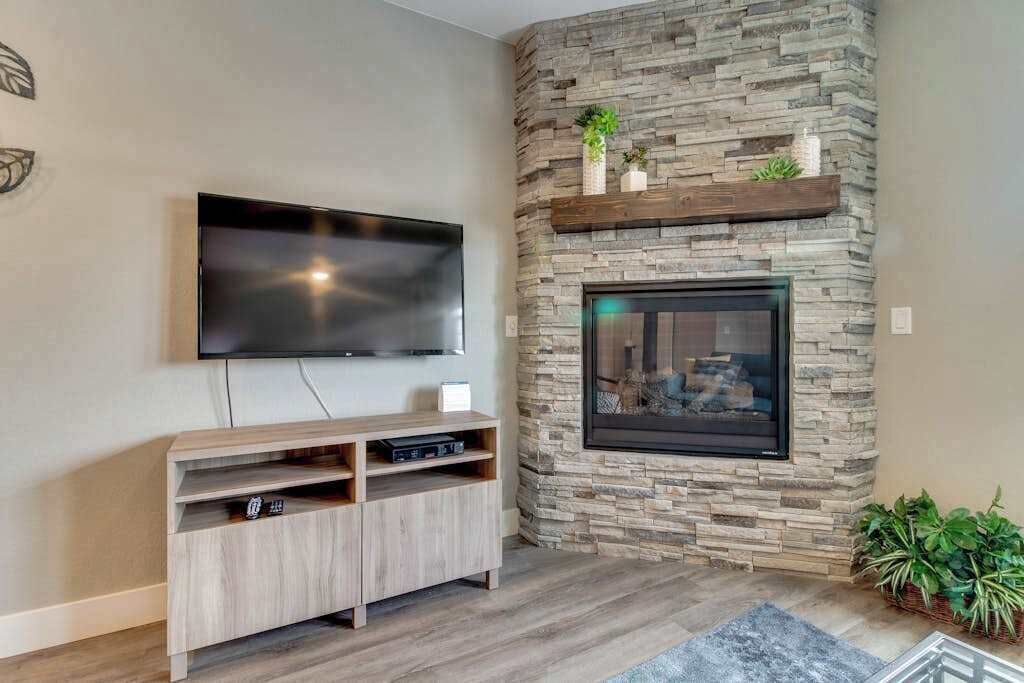 TV, fireplace, DVD player