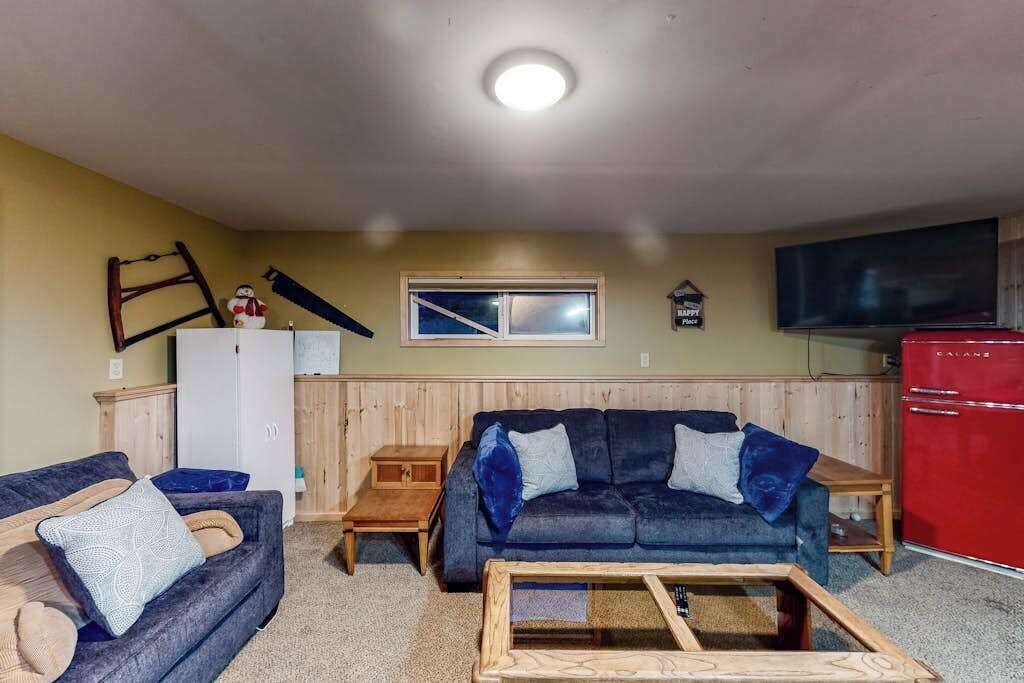 TV, DVD player, table football, offices
