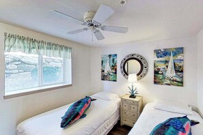 2 bedrooms, iron/ironing board, WiFi, bed sheets