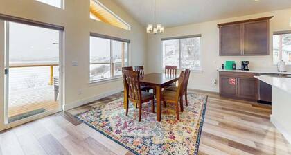 3BR water view home with deck & open layout