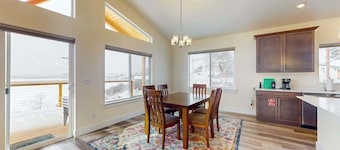 3BR water view home with deck & open layout