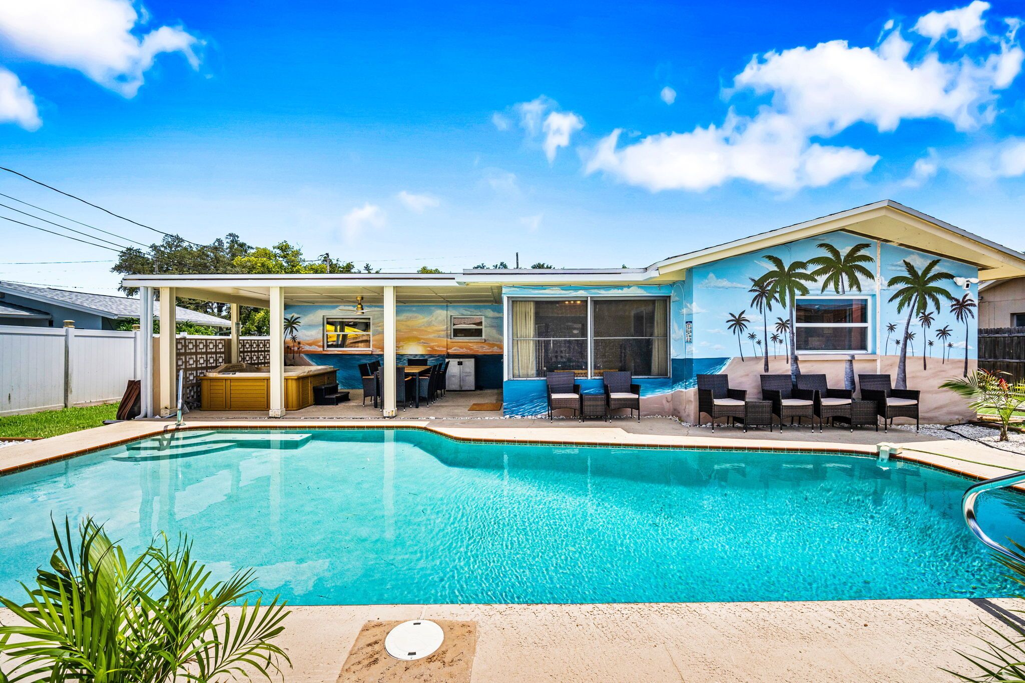 Outdoor pool, a heated pool