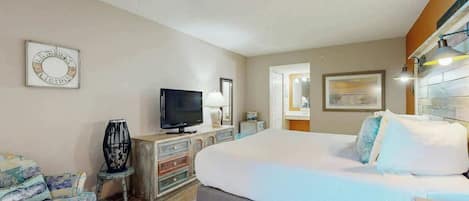 Tabla de planchar con plancha, wifi y ropa de cama