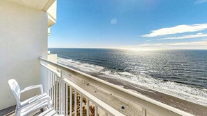 A balcony with a view of the ocean. - Bay Watch Resort 1704 (North Myrtle Beach)