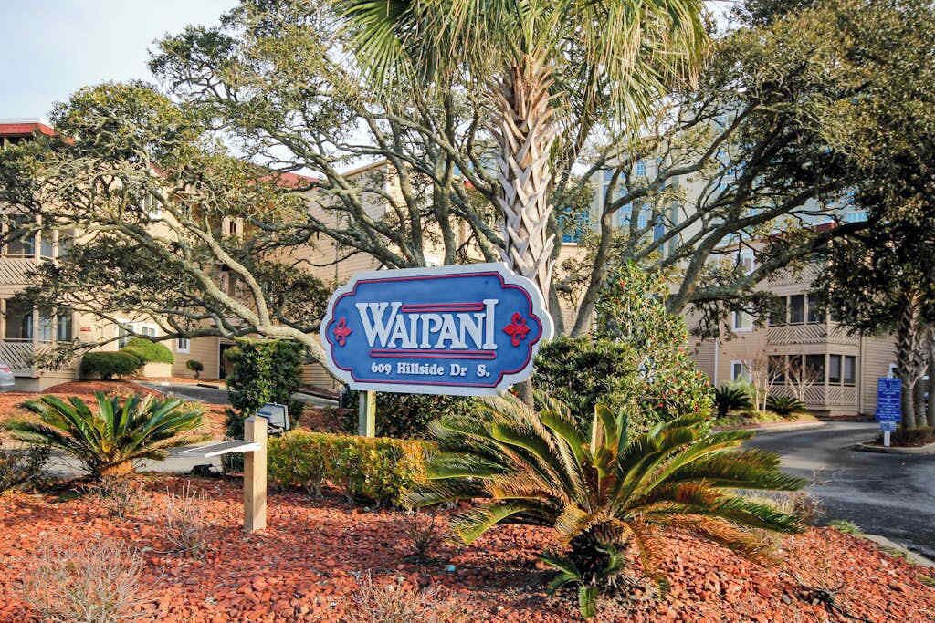 A sign for Waipani at 609 Hillside Dr S.
