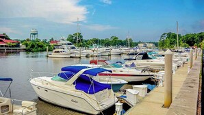 A marina with boats docked at the pier. - Yacht Club Villas 2-304 (North Myrtle Beach)