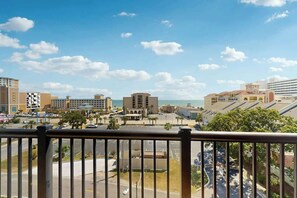 A hotel with a view of the ocean and other buildings. - Holiday Towers Unit 704 (Myrtle Beach)