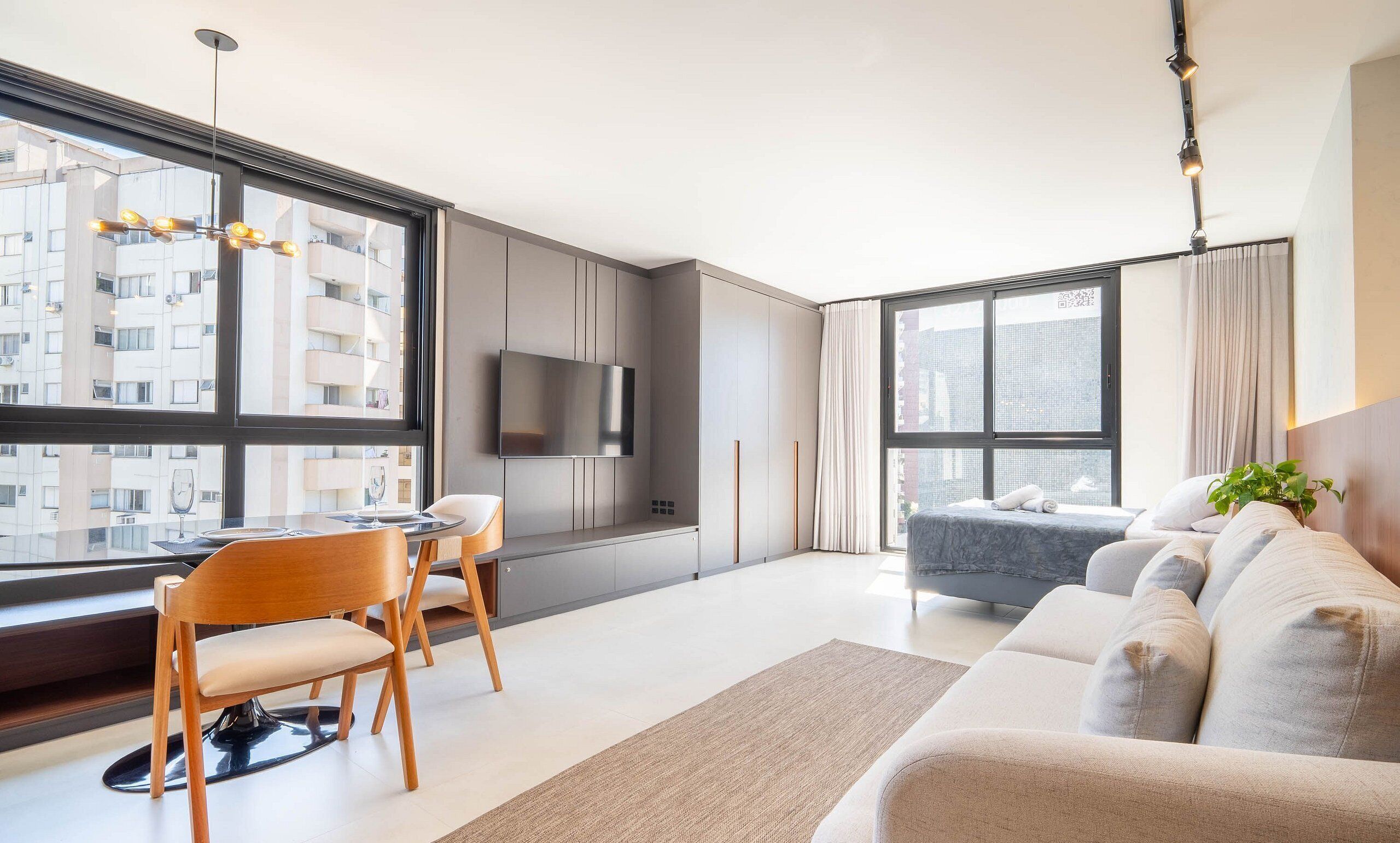 Basic Apartment | Living area | 40-inch TV with digital channels