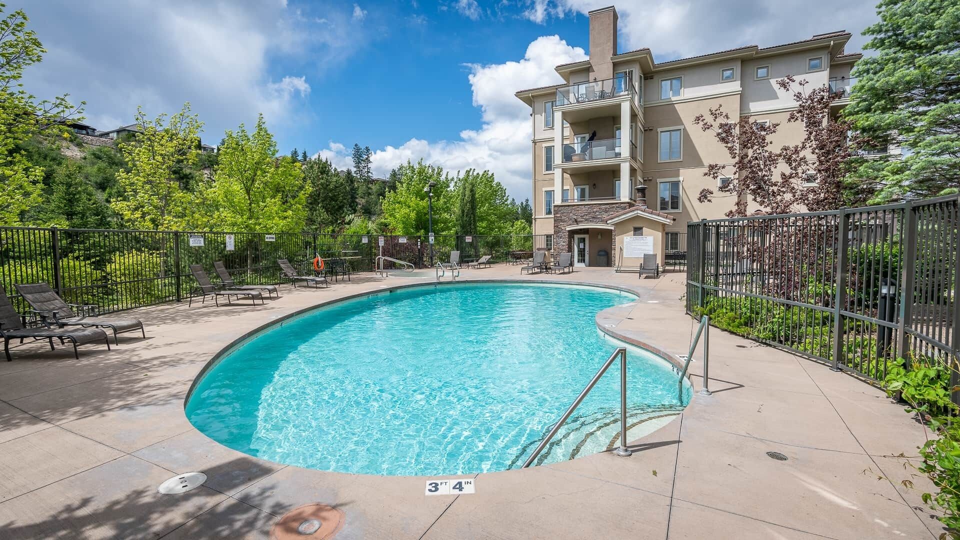A heated pool