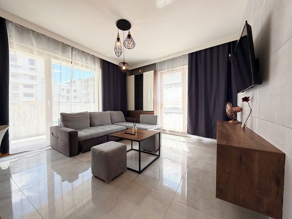 Living area - Bulwary Książęce Central Apartment (Wrocław)